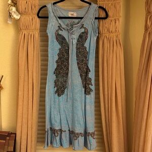 Vintage Butterfly Dropout Dress